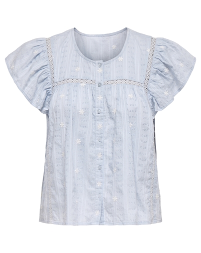 JDY - JDYFia Embroidery Hemd - Cashmere Blue